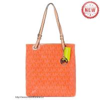 michael kors jet set logo groot oranje bakken Tas Original ewgno323